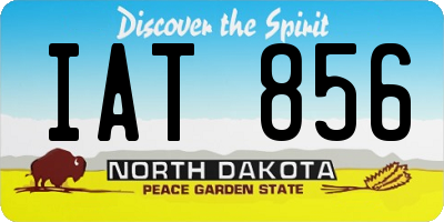 ND license plate IAT856