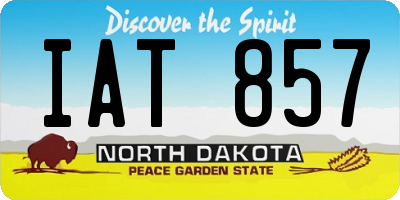 ND license plate IAT857
