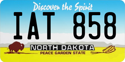 ND license plate IAT858