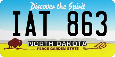 ND license plate IAT863