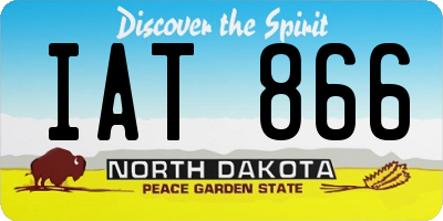 ND license plate IAT866