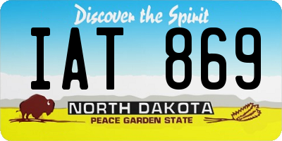 ND license plate IAT869