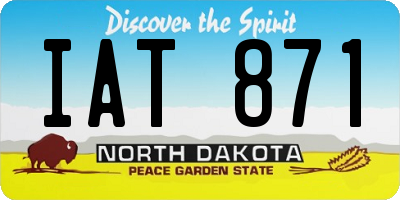 ND license plate IAT871