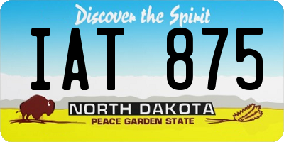 ND license plate IAT875