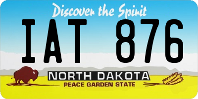 ND license plate IAT876