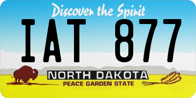 ND license plate IAT877