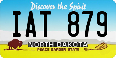 ND license plate IAT879