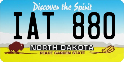 ND license plate IAT880