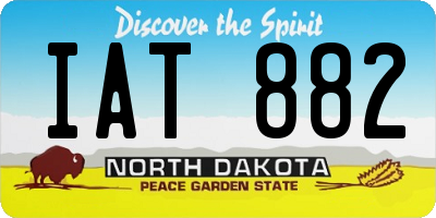 ND license plate IAT882