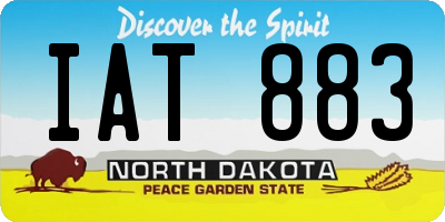 ND license plate IAT883