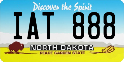 ND license plate IAT888