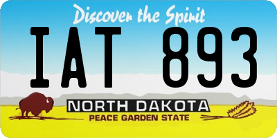 ND license plate IAT893