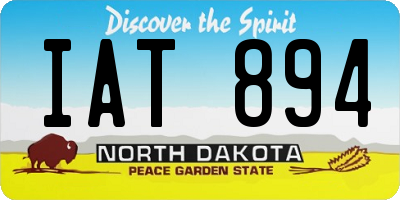 ND license plate IAT894