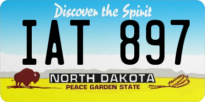 ND license plate IAT897