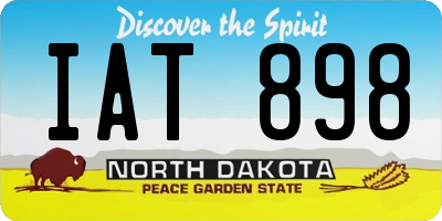 ND license plate IAT898