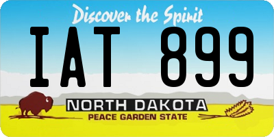 ND license plate IAT899