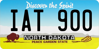 ND license plate IAT900