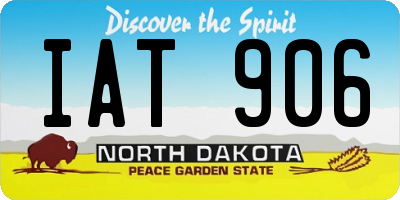 ND license plate IAT906