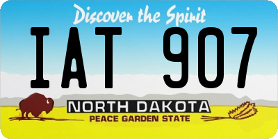 ND license plate IAT907