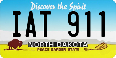 ND license plate IAT911