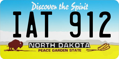 ND license plate IAT912