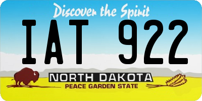 ND license plate IAT922