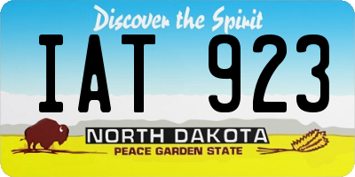 ND license plate IAT923