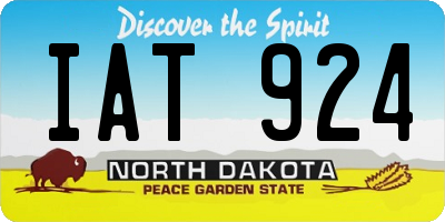 ND license plate IAT924