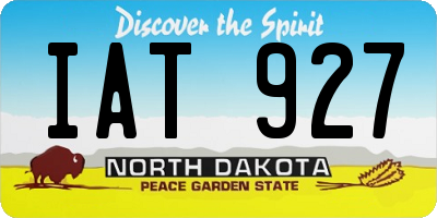 ND license plate IAT927