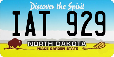 ND license plate IAT929