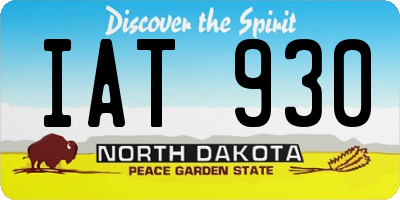 ND license plate IAT930