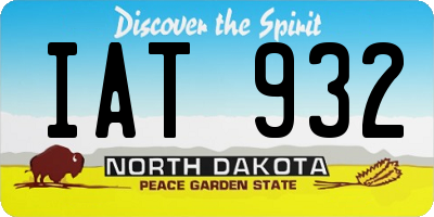 ND license plate IAT932