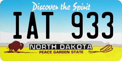 ND license plate IAT933