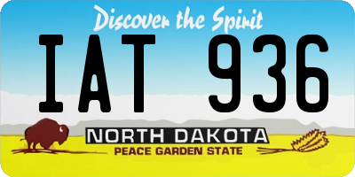 ND license plate IAT936