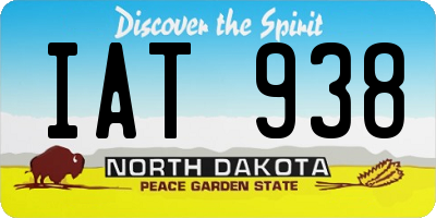 ND license plate IAT938