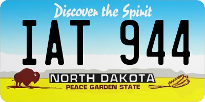 ND license plate IAT944