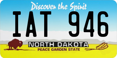 ND license plate IAT946