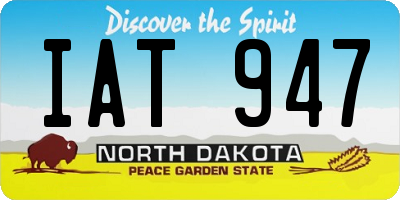 ND license plate IAT947