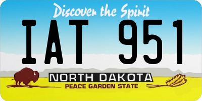 ND license plate IAT951