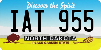 ND license plate IAT955
