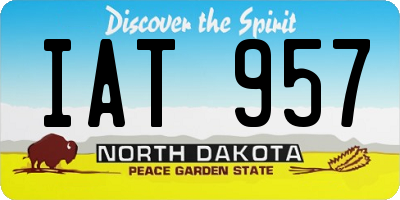 ND license plate IAT957