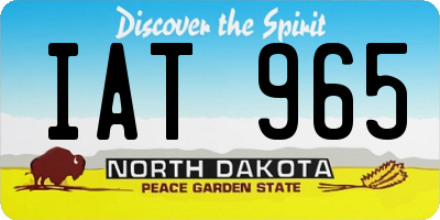 ND license plate IAT965