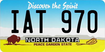 ND license plate IAT970