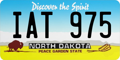 ND license plate IAT975