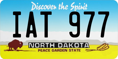 ND license plate IAT977