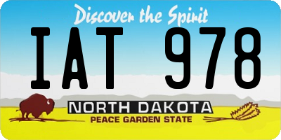 ND license plate IAT978