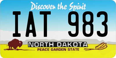 ND license plate IAT983