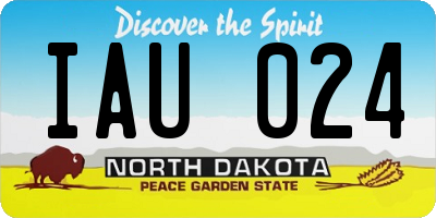 ND license plate IAU024