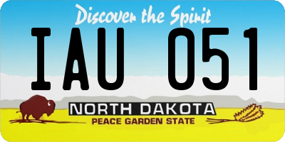 ND license plate IAU051