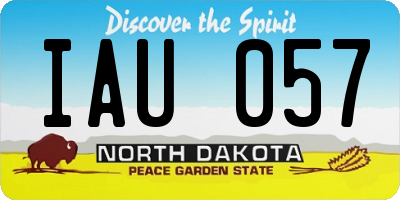 ND license plate IAU057